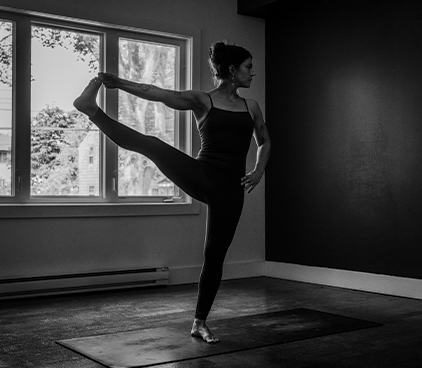 women in yoga class